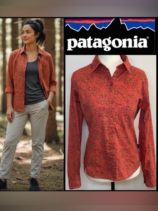 Patagonia Tops - ⛰️Patagonia Organic Cotton Long Sleeve Button Up Top Women’s Size 4